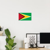 Guyana Flag Poster (Thuiskantoor)