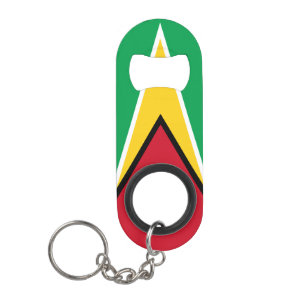 Guyana Flag Red Green Yellow White Patriotic Mini Flessenopener