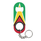 Guyana Flag Red Green Yellow White Patriotic Mini Flessenopener (Achterkant)