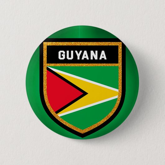 Guyana Flag Ronde Button 5,7 Cm (Voorkant)