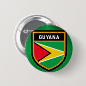 Guyana Flag Ronde Button 5,7 Cm (Voorkant /achterkant)