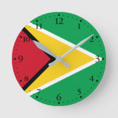 Guyana Flag Ronde Klok (Voorkant)