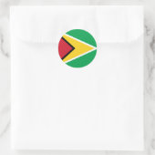 Guyana flag  ronde sticker (Tas)