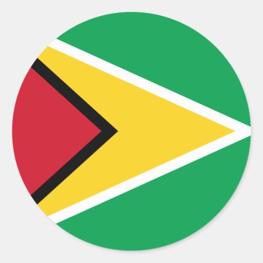 Guyana flag  ronde sticker (Voorkant)