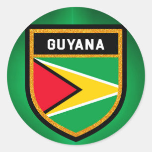 Guyana Flag Ronde Sticker