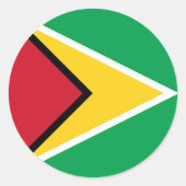 Guyana Flag Ronde Sticker (Voorkant)