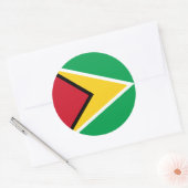Guyana Flag Ronde Sticker (Envelop)