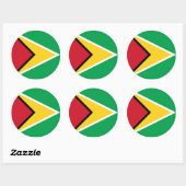 Guyana Flag Ronde Sticker (Vel)