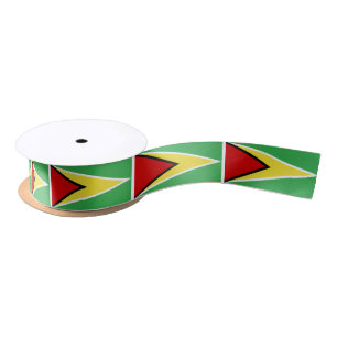 Guyana Flag Satijnen Lint