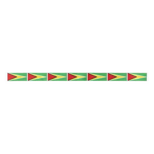 Guyana Flag Satijnen Lint (Voorkant)
