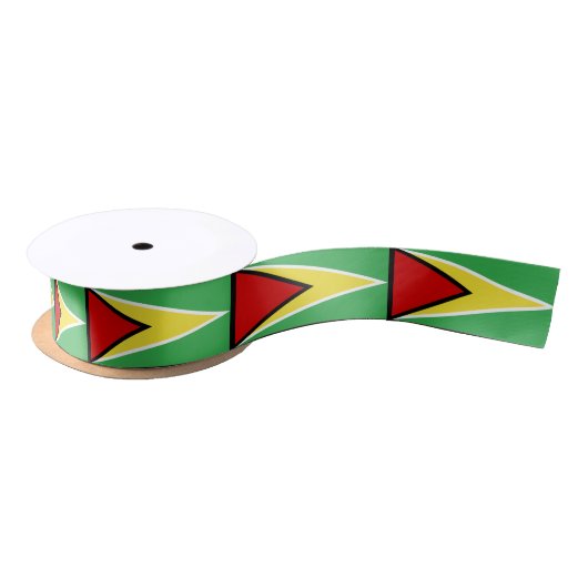 Guyana Flag Satijnen Lint (Spoel)