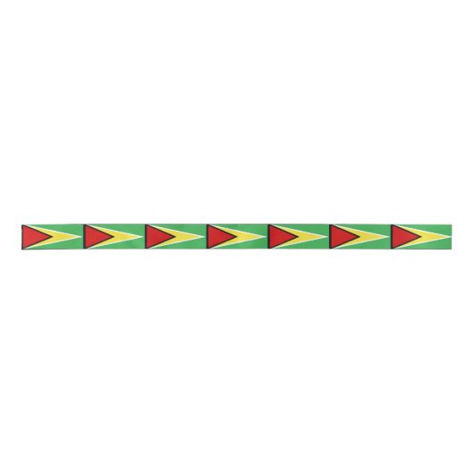Guyana Flag Satijnen Lint (Voorkant)