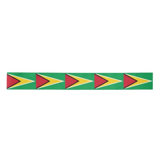 Guyana Flag Satijnen Lint (Voorkant)