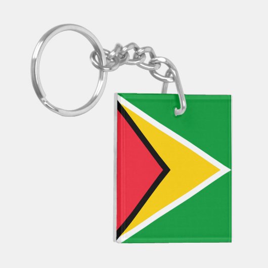Guyana Flag Sleutelhanger (Voorkant Links)