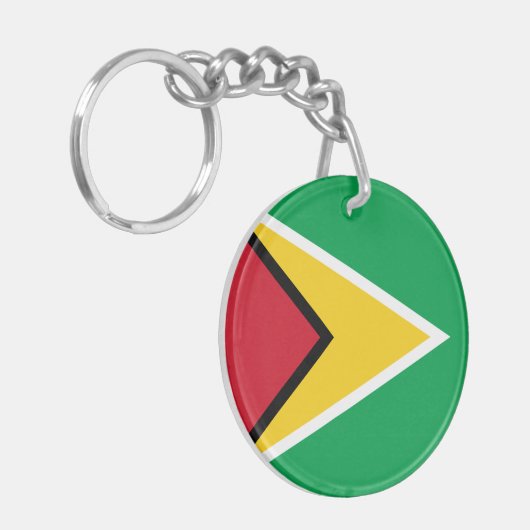 Guyana Flag Sleutelhanger (Voorkant Links)