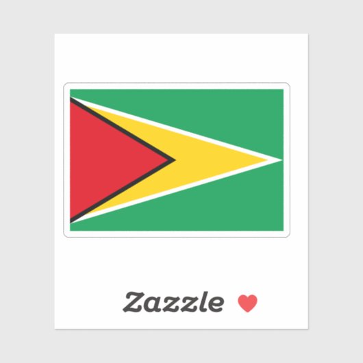 Guyana Flag Sticker (Vel)