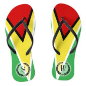 Guyana Flag Teenslippers (Voetbed)