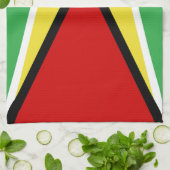 Guyana Flag Theedoek (Gevouwen)