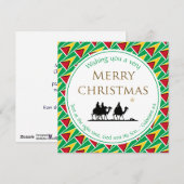 GUYANA FLAG Three Wise Mannen GUYANESE Kerstmis Feestdagenkaart (Voorkant / Achterkant)