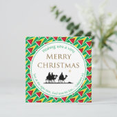 GUYANA FLAG Three Wise Mannen GUYANESE Kerstmis Feestdagenkaart (Staand voorkant)