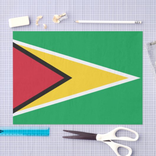 Guyana Flag Tissuepapier (Craft)