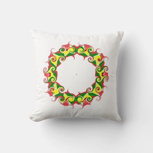Guyana Flag Toss Pillow Kussen (Voorkant)