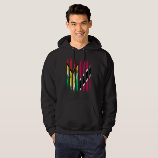 Guyana Flag Trinidad&Tobago Grown Country Flags St Hoodie (Voorkant volledig)