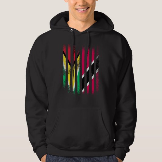 Guyana Flag Trinidad&Tobago Grown Country Flags St Hoodie (Voorkant)