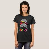 Guyana Flag Trinidad&Tobago Grown Women Girl Count T-shirt (Voorkant volledig)