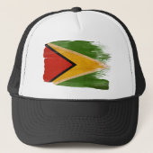 Guyana Flag Trucker Hat Trucker Pet (Voorkant)