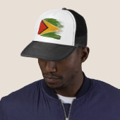 Guyana Flag Trucker Hat Trucker Pet (In situ)