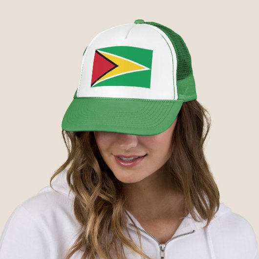 Guyana Flag Trucker Pet (In situ)