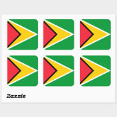 Guyana Flag Vierkante Sticker (Vel)