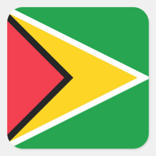 Guyana Flag Vierkante Sticker