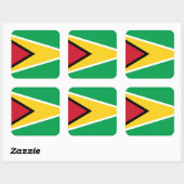 Guyana Flag Vierkante Sticker (Vel)