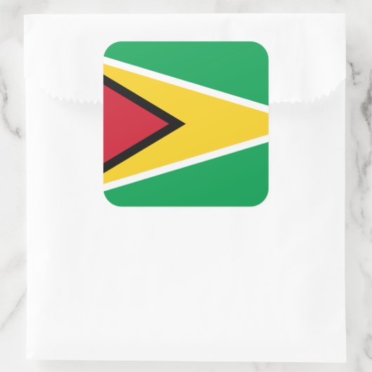 Guyana Flag Vierkante Sticker (Tas)