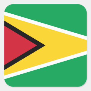 Guyana Flag Vierkante Sticker