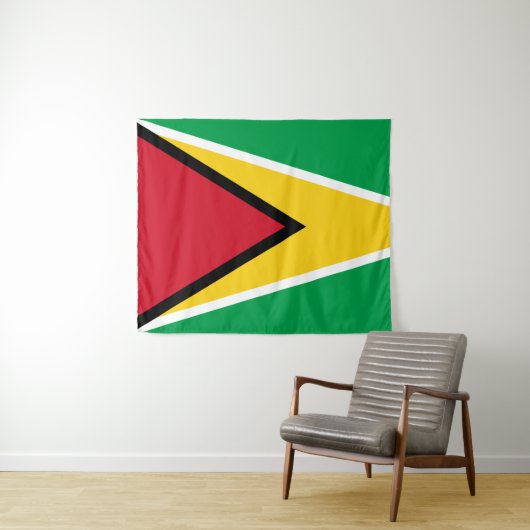 Guyana Flag Wandkleed (In Situ (horizontaal))