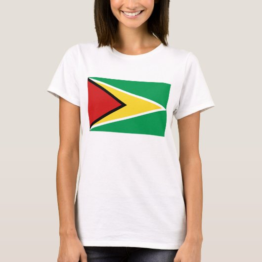 Guyana Flag x Map T-Shirt (Voorkant)