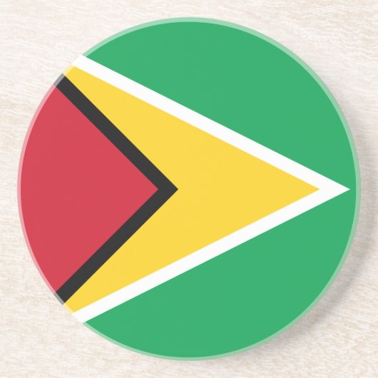 Guyana Flag Zandsteen Onderzetter (Voorkant)