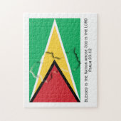 GUYANA | Gezegende natie | GUYANESE VLAG Legpuzzel (Verticaal)