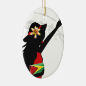 Guyana Girl Oval Ornament (Rechts)