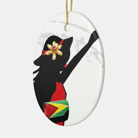 Guyana Girl Oval Ornament (Links)