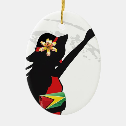 Guyana Girl Oval Ornament (Voorkant)