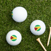 Guyana Golf Balls, Guyana Flag Golfers / Patriots Golfballen (Insitu Gras)