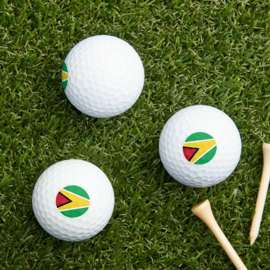 Guyana Golf Balls, Guyana Flag Golfers / Patriots Golfballen (Insitu Gras)