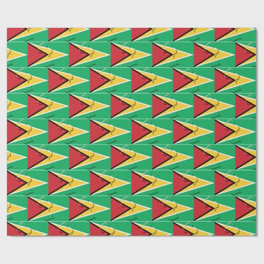 GUYANA | Gouden pijlpunt | GUYANESE Vlag Cadeaupapier (Vlak)