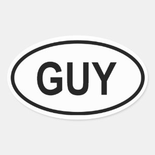 Guyana "GUY" Ovale Sticker