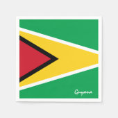 Guyana & Guyana Vlag partij mode / sportfans Servet (Voorkant)
