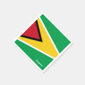 Guyana & Guyana Vlag partij mode / sportfans Servet (Hoek)